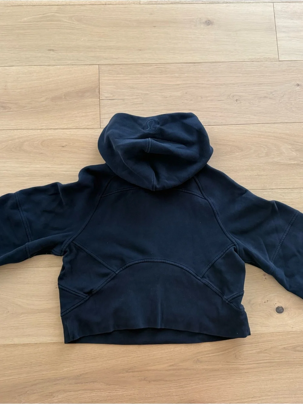lululemon navy half-zip cropped hoodie scuba size- XS/S